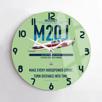 Thumbnail for Mooney M20J 201 design on light green no frame wall clock