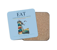 Thumbnail for Pangborn Memorial Airport (EAT) design on light blue 1 piece coaster