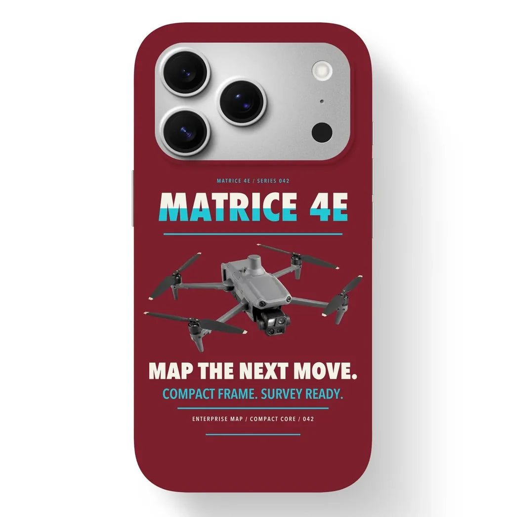 DJI Matrice 4E Case design on dark red iphone case