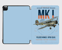 Thumbnail for Fairey Swordfish Mk I design on light blue ipad tablet case