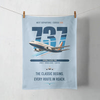 Thumbnail for Boeing 737-300 Classic design on light blue towel