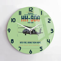 Thumbnail for Sikorsky HH-60G Pave Hawk design on light green no frame wall clock