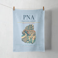 Thumbnail for Pamplona Airport (PNA) design on light blue towel
