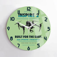 Thumbnail for DJI Inspire 2 design on light green no frame wall clock