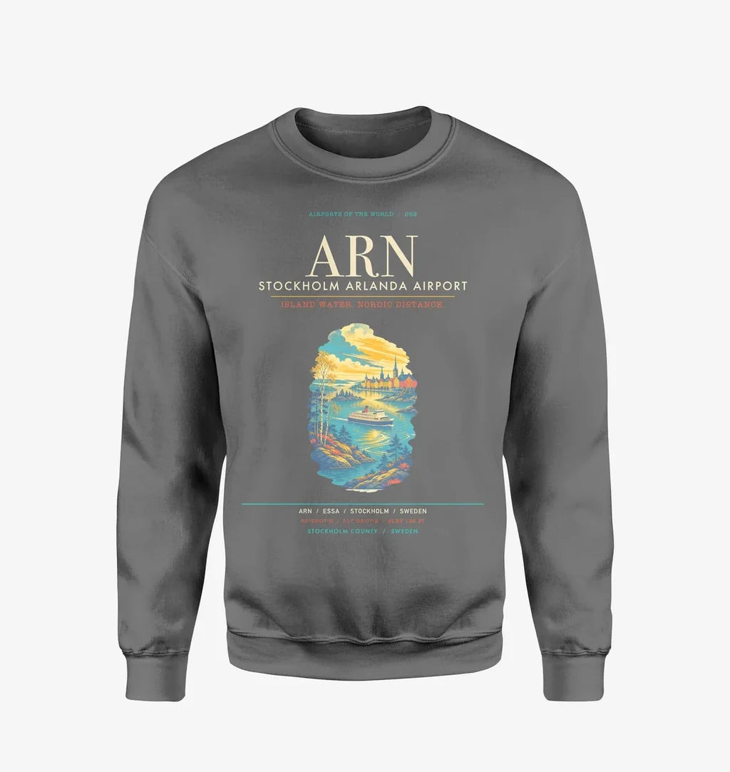 Stockholm Arlanda Airport ARN Sweatshirt - Gray