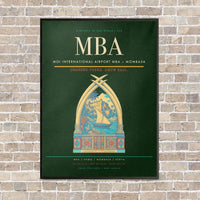 Thumbnail for Moi International Airport MBA — Mombasa vertical canvas print - framed - dark green background