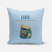 Thumbnail for Borg El Arab Airport (HBE) design on light blue pillow