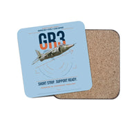 Thumbnail for Hawker Siddeley Harrier GR3 design on light blue 1 piece coaster