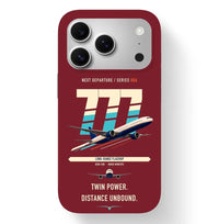 Thumbnail for Boeing 777-300ER design on dark red magsafe iphone case