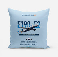 Thumbnail for Embraer E190-E2 design on light blue pillow