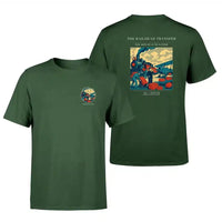 Thumbnail for VINTAGE G4485 - The Railhead Transfer - Double-Side T-Shirt design on darkgreen double side t shirt