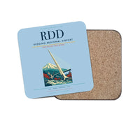 Thumbnail for Redding Regional Airport (RDD) design on light blue 1 piece coaster