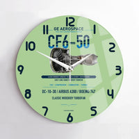 Thumbnail for CF6-50 design on light green no frame wall clock