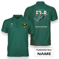 Thumbnail for Dassault Rafale C — F3-R standard design on green+name double-side polo t-shirt, double-side print