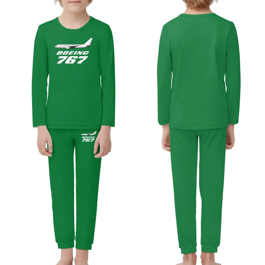 The Boeing 767 children pajamas - Green