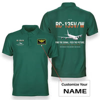 Thumbnail for RC-135V W Rivet Joint design on green+name double-side polo t-shirt, double-side print