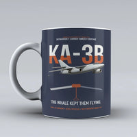 Thumbnail for KA-3B Skywarrior design on dark blue ceramic mug, double-side print