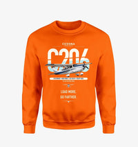 Thumbnail for Cessna 206 Stationair design on orange sweatshirt