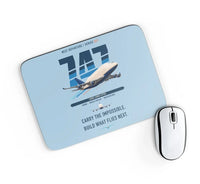 Thumbnail for Boeing 747-400 Dreamlifter design on light blue rectangle mouse pad