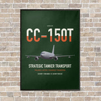 Thumbnail for Airbus CC-150T Polaris vertical canvas print - framed - dark green background
