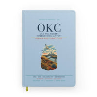 Thumbnail for OKC Will Rogers International Airport (OKC) design on light blue notebook