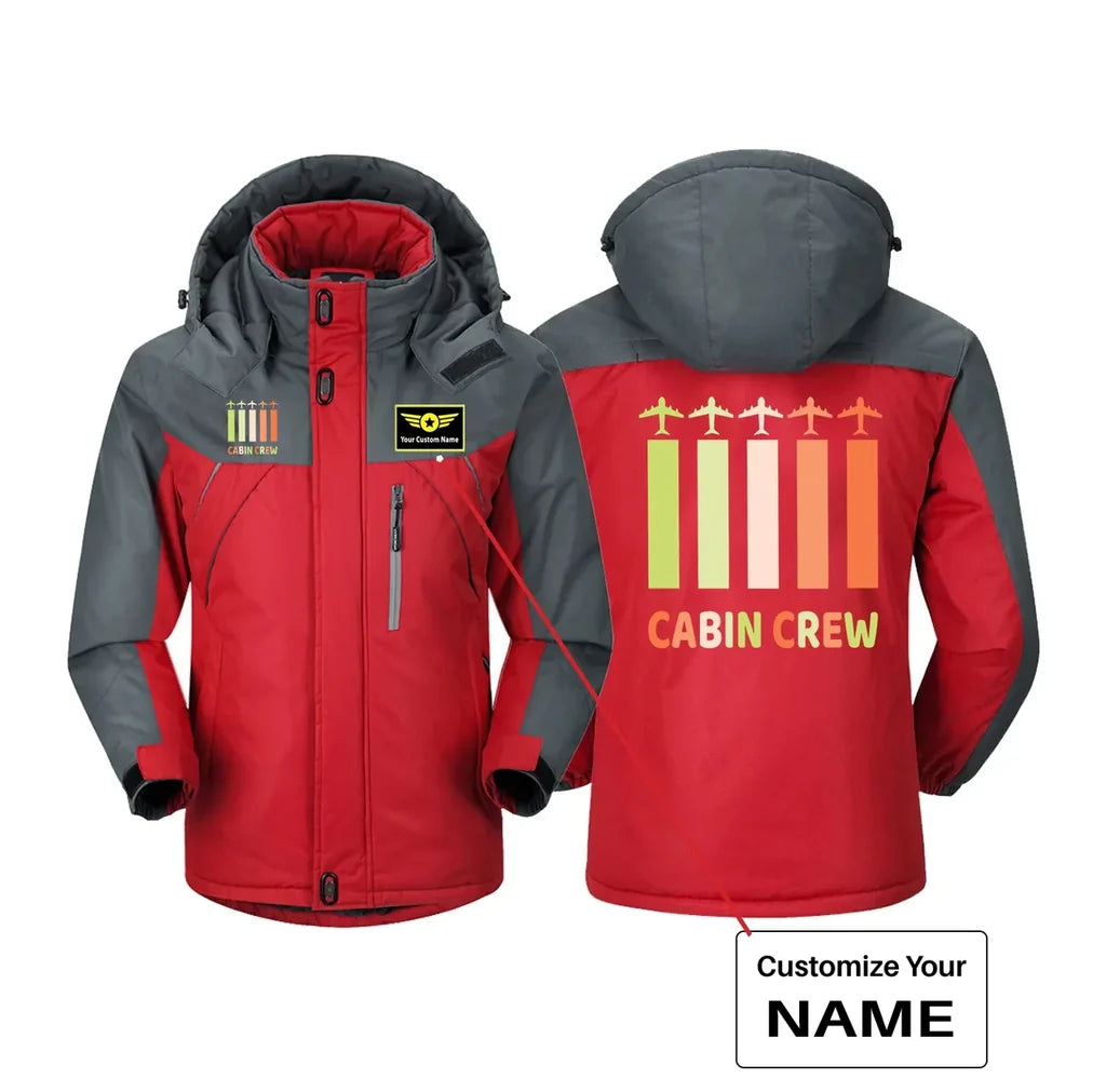 Customisable Colourful Cabin Crew Winter Jacket - view 5