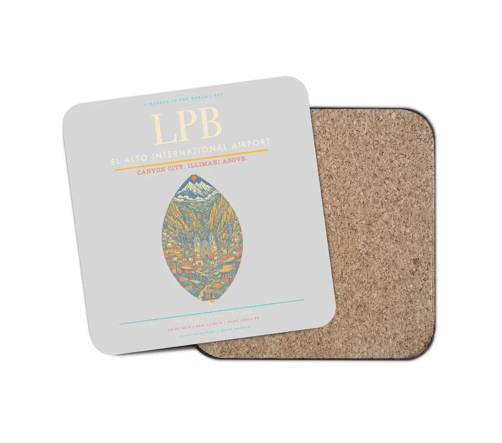 El Alto International Airport LPB Coaster 1-Piece - Light Gray
