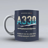 Thumbnail for A330-200 Mug design on dark blue airbus