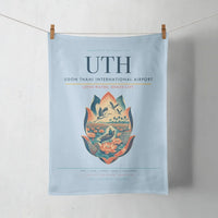 Thumbnail for Udon Thani International Airport (UTH) design on light blue towel