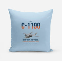 Thumbnail for C-119G Flying Boxcar design on light blue pillow