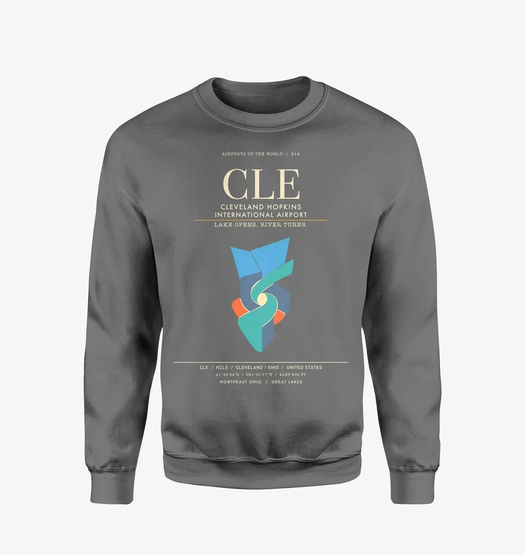 Cleveland Hopkins International Airport CLE Sweatshirt - Gray