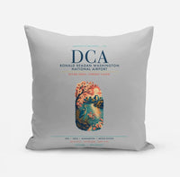 Thumbnail for Ronald Reagan Washington National Airport (DCA) design on light gray pillow