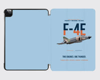 Thumbnail for F-4E Phantom II Two Engines One Thunder design on light blue ipad tablet case