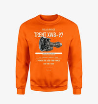 Thumbnail for TRENT XWB-97 design on orange sweatshirt