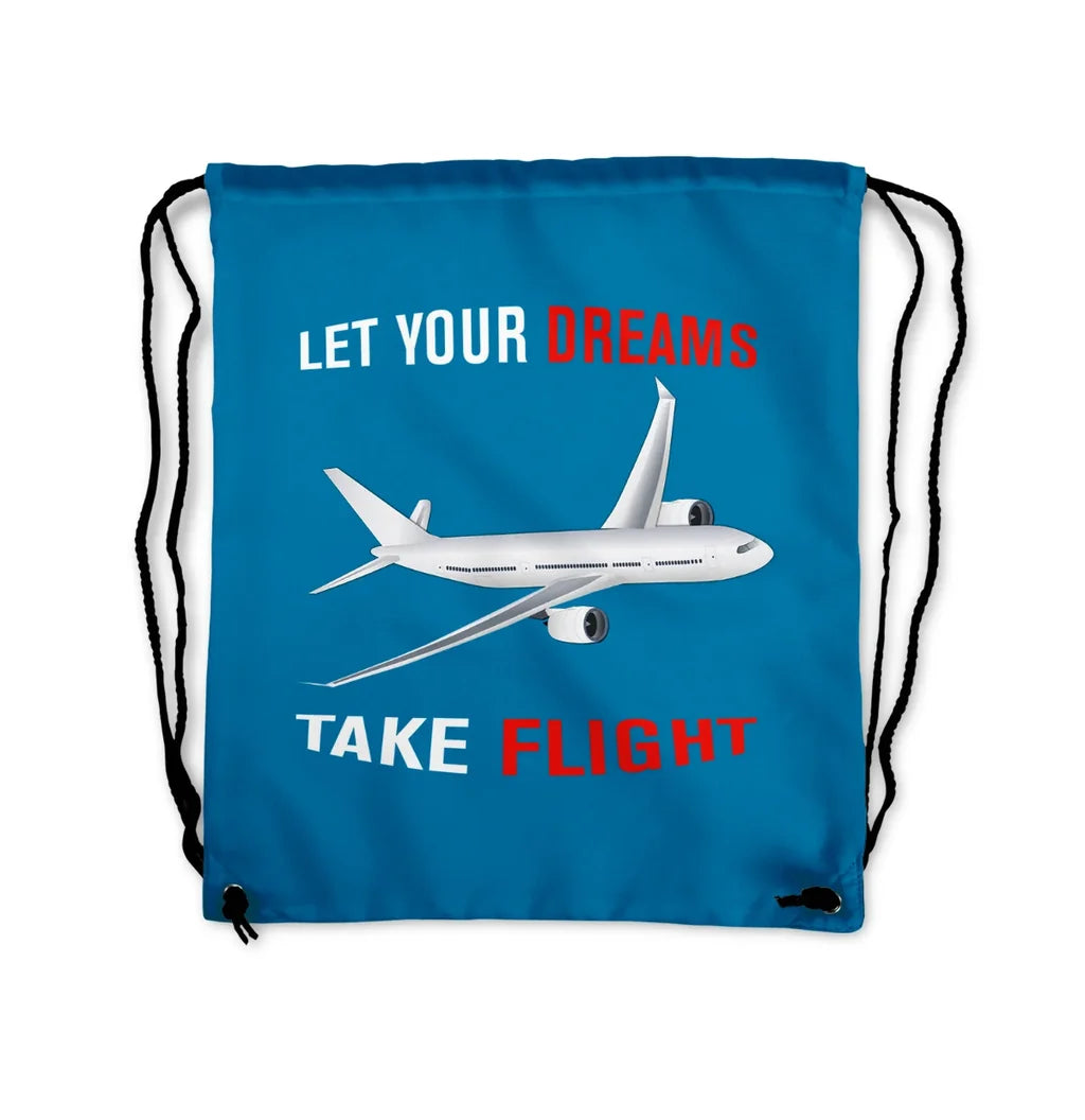 Let Your Dreams Take Flight Drawstring Bag - view 5
