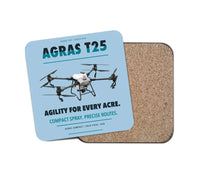 Thumbnail for DJI Agras T25 design on light blue 1 piece coaster