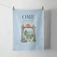 Thumbnail for Nome Airport (OME) design on light blue towel