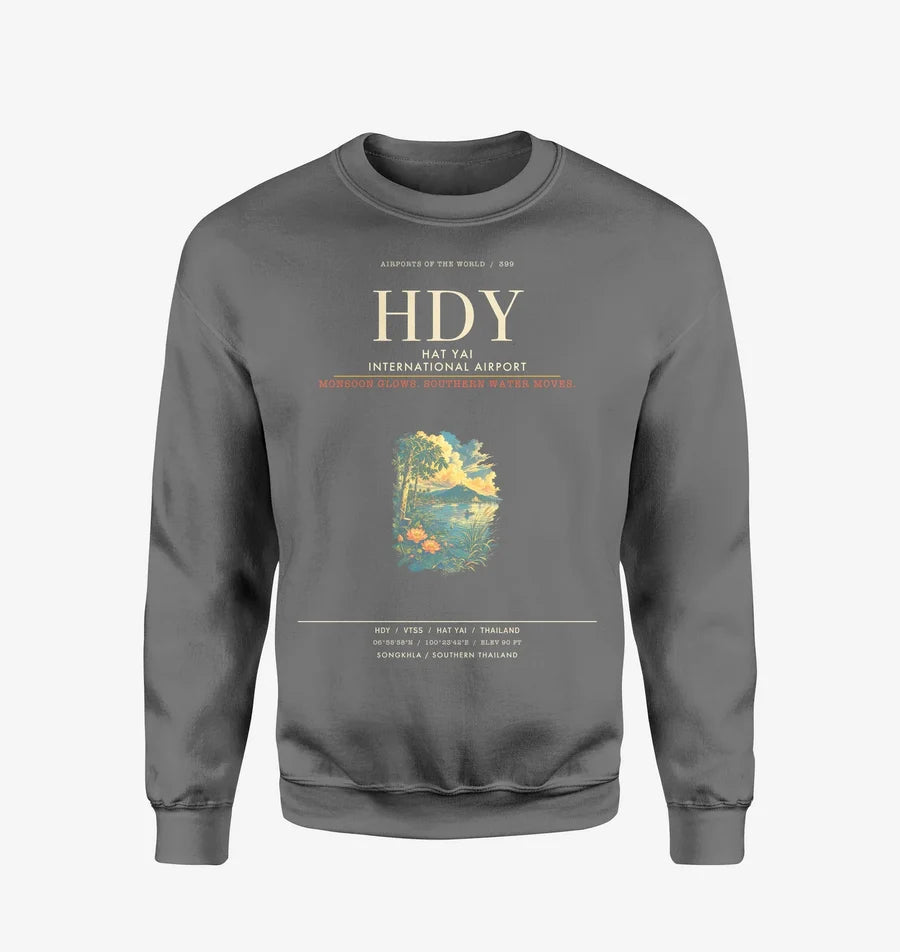 Hat Yai International Airport HDY Sweatshirt - Gray