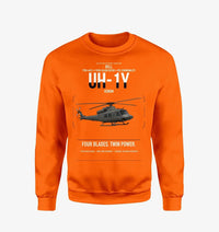 Thumbnail for Bell UH-1Y Venom design on orange sweatshirt