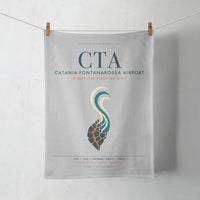 Thumbnail for Catania-Fontanarossa Airport (CTA) design on light gray towel
