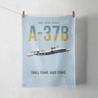 Thumbnail for A-37B Dragonfly design on light blue towel