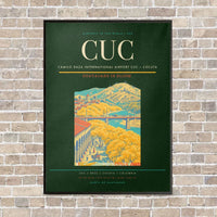 Thumbnail for Camilo Daza International Airport CUC — Cúcuta vertical canvas print - framed - dark green background