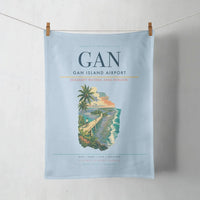 Thumbnail for Gan Island Airport (GAN) design on light blue towel