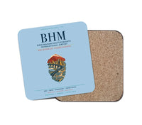 Thumbnail for Birmingham-Shuttlesworth International Airport (BHM) design on light blue 1 piece coaster