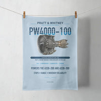 Thumbnail for PW4000-100 design on light blue towel