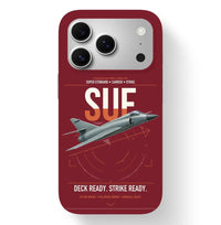 Thumbnail for Dassault Super Étendard design on dark red magsafe iphone case, for iPhone 17 Pro