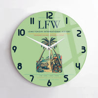 Thumbnail for Lome-Tokoin International Airport (LFW) design on light green no frame wall clock