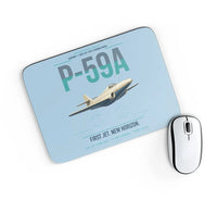 Thumbnail for P-59A Airacomet design on light blue rectangle mouse pad