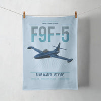Thumbnail for F9F-5 Panther design on light blue towel