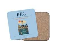 Thumbnail for Recife Guararapes (REC) design on light blue 1 piece coaster